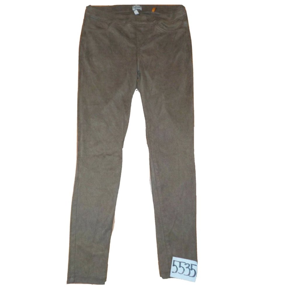 Sneakpeek Faux Suede Stretchy Ankle Pants Taupe Womens (27 x 26)